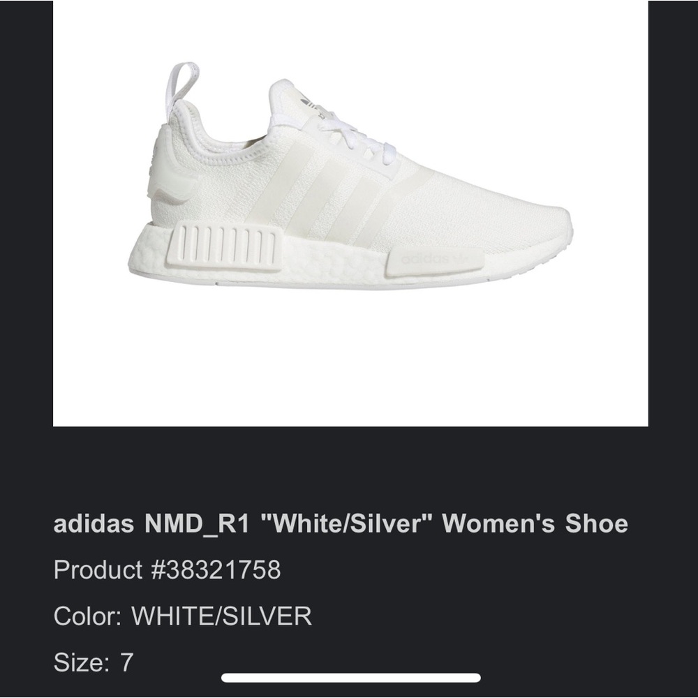 Adidas NMD R1 White/Silver - Picture 2 of 2